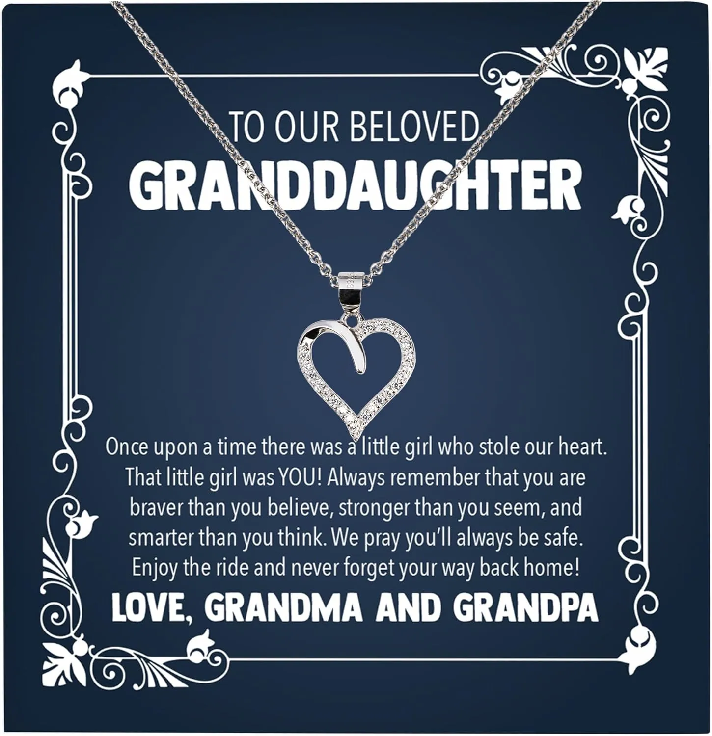 Original Jewelry with Message Cards - Adult Granddaughter Gift Ideas - Womens Necklaces for graduations, special occasions, birthdays etc.