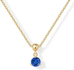 PAVOI Adjustable Gold Charm Necklace for Women - 14K Gold Plated Chain Dainty Initial Necklaces for Women - Trendy Letter Zodiac Birthstone Cubic Zirconia Charm Pendants - Hypoallergenic Jewelry Gift