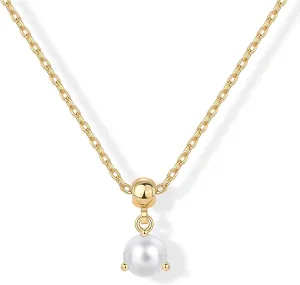 PAVOI Adjustable Gold Charm Necklace for Women - 14K Gold Plated Chain Dainty Initial Necklaces for Women - Trendy Letter Zodiac Birthstone Cubic Zirconia Charm Pendants - Hypoallergenic Jewelry Gift