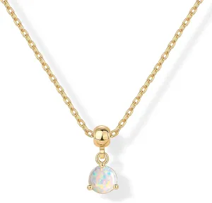 PAVOI Adjustable Gold Charm Necklace for Women - 14K Gold Plated Chain Dainty Initial Necklaces for Women - Trendy Letter Zodiac Birthstone Cubic Zirconia Charm Pendants - Hypoallergenic Jewelry Gift