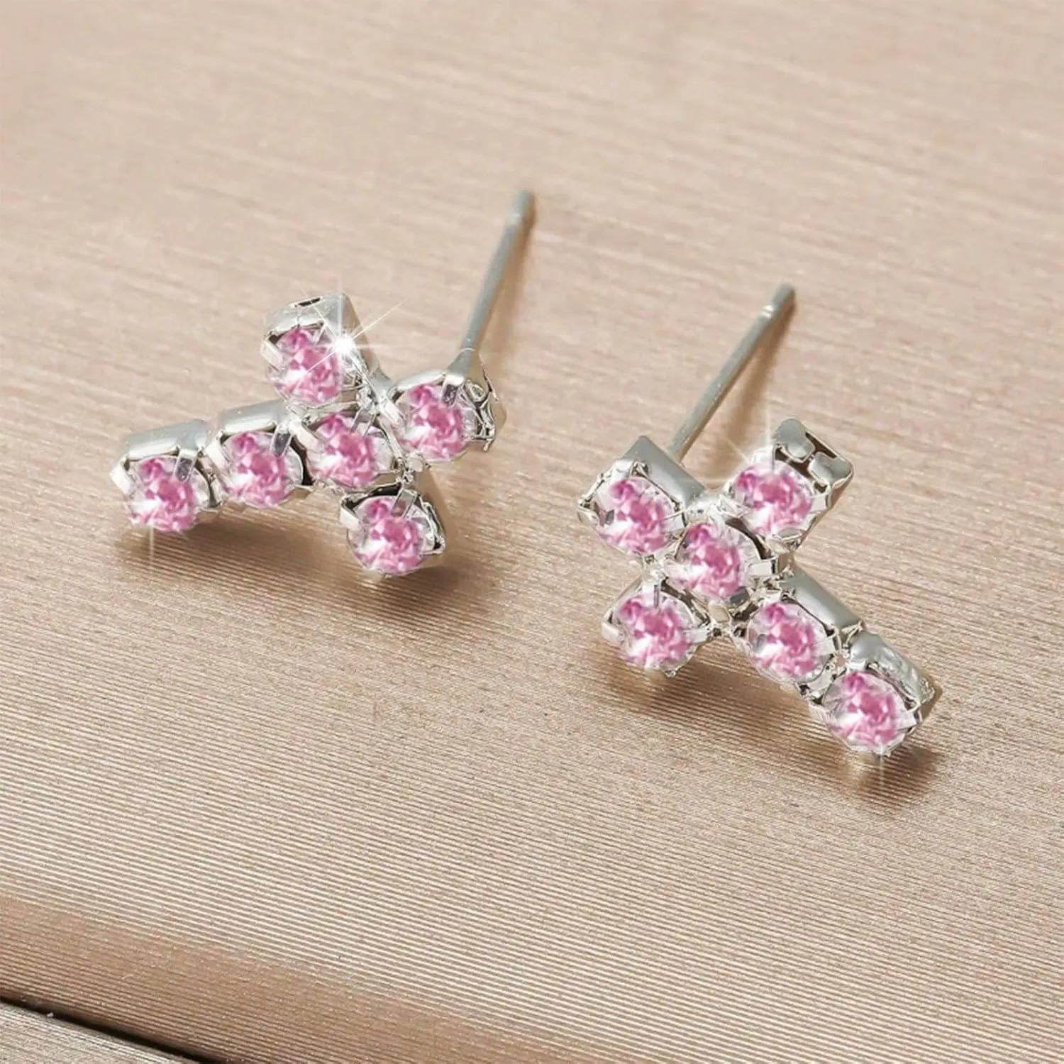 Pearl Cross Earrings for Women Cross Hoop Earrings