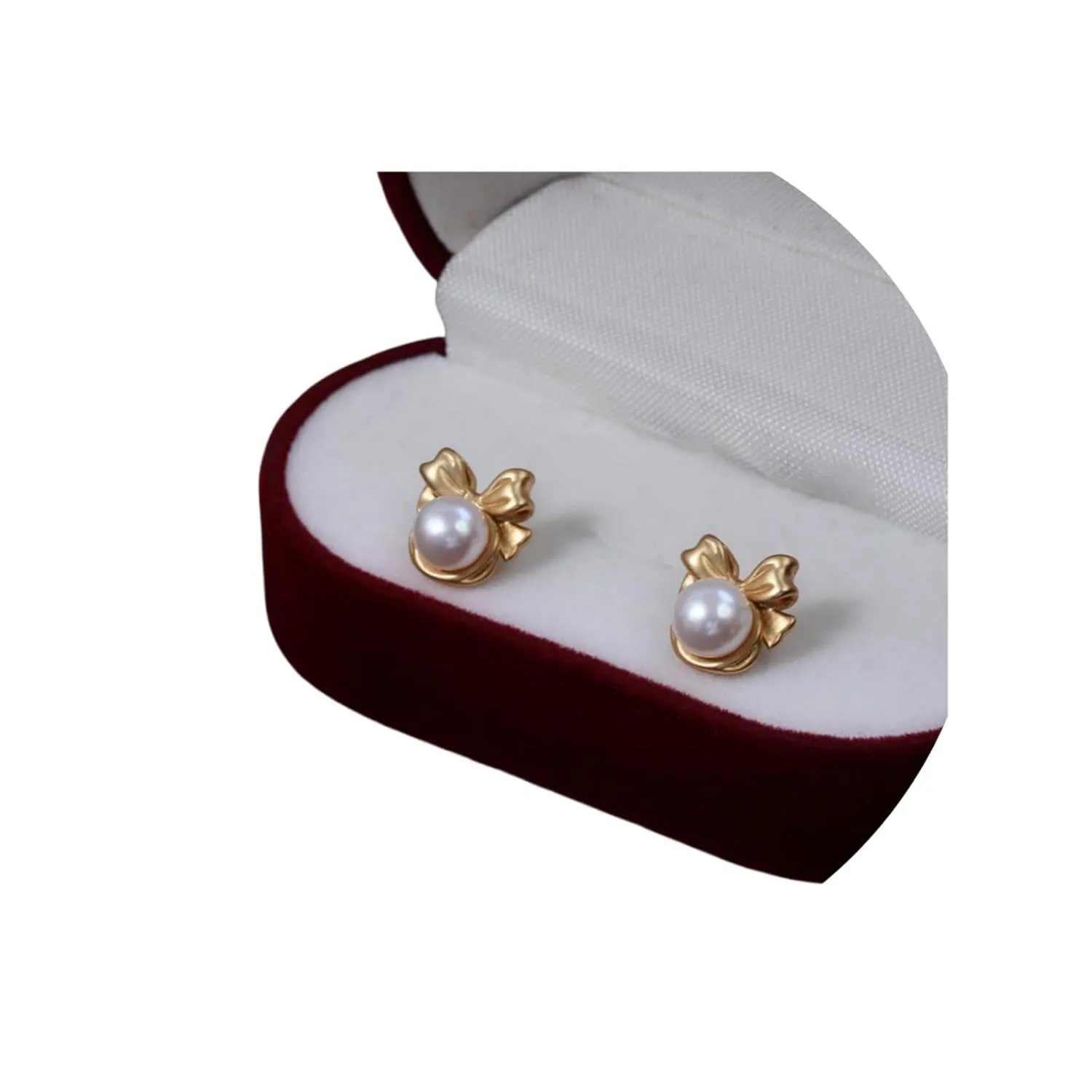Pearl Earrings for Women 14K Gold plated Pearl Earrings bow Earrings Freshwater Cultured Pearl Handmade Jewelry Gift for wedding earrings birthday Graduation gifts