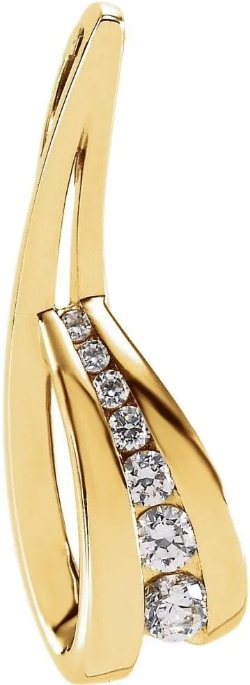 Platinum Round Shape Journey Slide Pendant Fine Jewelry for Women Gifts for Her (Mounting Only, Not All Stones Included)