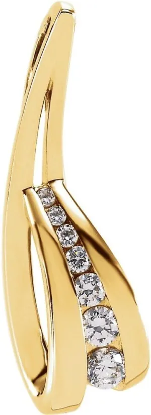 Platinum Round Shape Journey Slide Pendant Fine Jewelry for Women Gifts for Her (Mounting Only, Not All Stones Included)