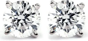 Pompeii 1/5ct Diamond Studs 14K White Gold