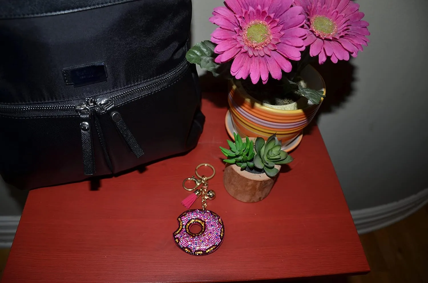 Popfizzy Rhinestone Keychains for Women and Girls, Bling Backpack Keyrings, Purse Charms, Sparkle Key Fob, Fun Keychain Gifts