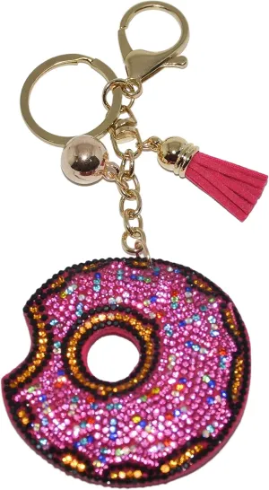 Popfizzy Rhinestone Keychains for Women and Girls, Bling Backpack Keyrings, Purse Charms, Sparkle Key Fob, Fun Keychain Gifts