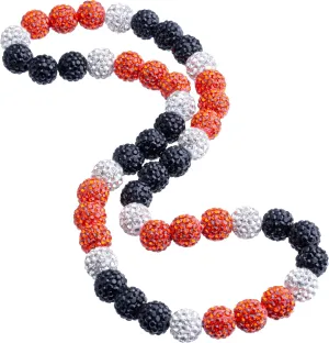 QINJIEJIE 16in/18in Baseball NecklaceBaseball Beaded Chain Necklace for Men Women BaseballerDiamond Rhinestone Discoball Baseball Dirp Accessories Necklace Gifts for Baseball Team Lovers