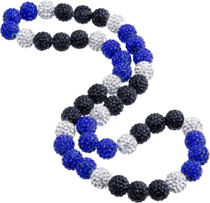 QINJIEJIE 16in/18in Baseball NecklaceBaseball Beaded Chain Necklace for Men Women BaseballerDiamond Rhinestone Discoball Baseball Dirp Accessories Necklace Gifts for Baseball Team Lovers