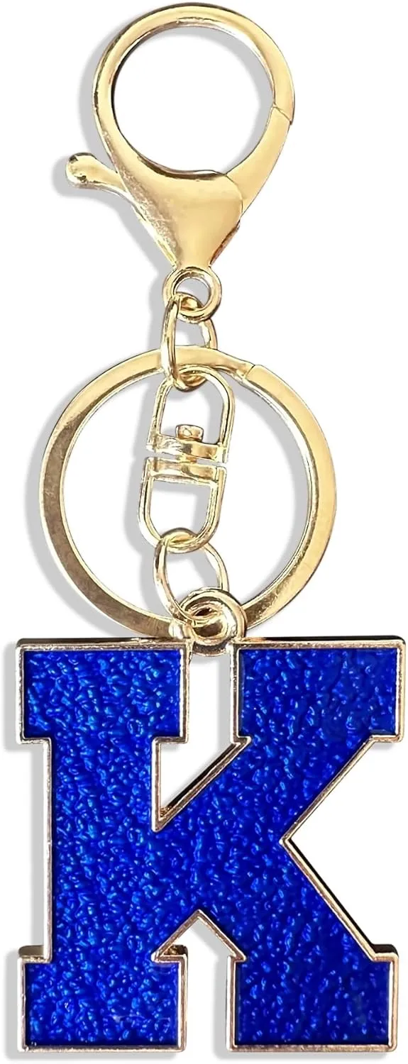 Red Black Letter A-Z Keychain for Women Men Purse Handbags Metal Alphabet Initial Letter Car Key Rings Novelty Key Chains