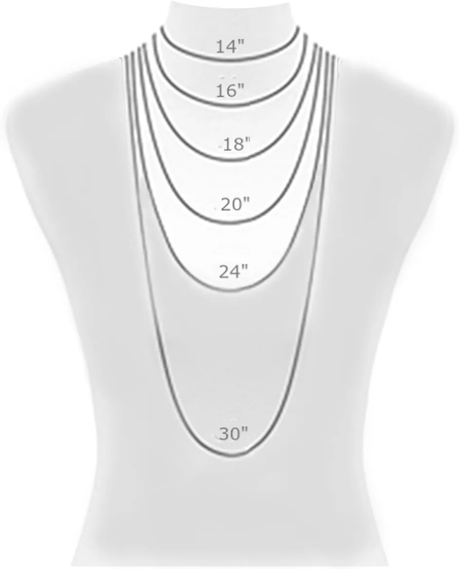 Ritastephens 10k Solid White Gold Lite or Sturdy Pendant Rope Chain Necklace (0.65mm, 1.1mm)