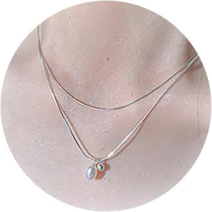 Roe Dolph Pearl Choker Necklace Layer Snake Chain Necklace Boho Necklace Adjustable Silver Chain Necklace White Round Pearl Pendants Trendy Jewelry