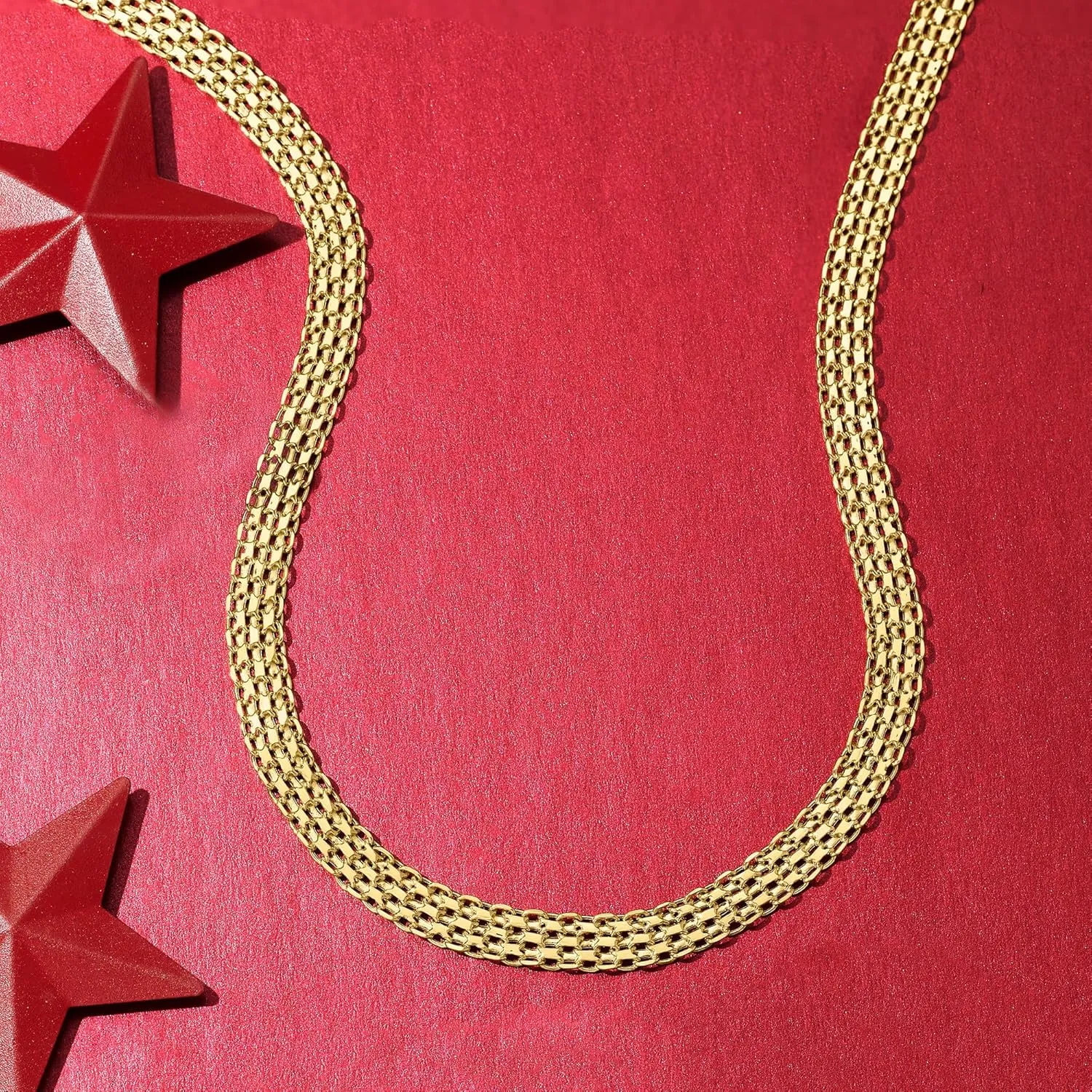 Ross-Simons Italian 18kt Yellow Gold Bismark-Link Necklace