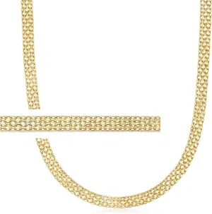 Ross-Simons Italian 18kt Yellow Gold Bismark-Link Necklace