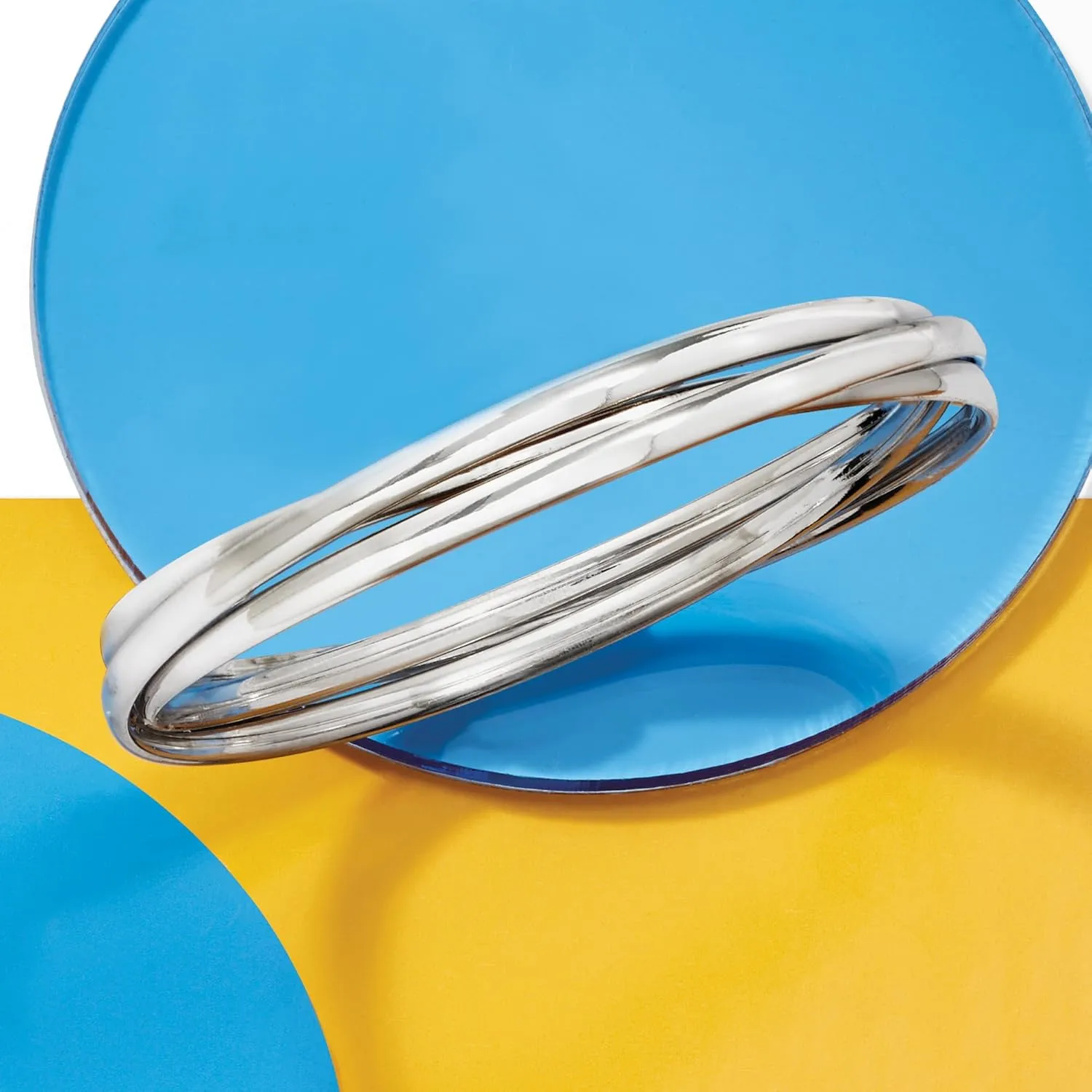 Ross-Simons Italian Sterling Silver Rolling Bangle Bracelet