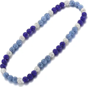 RWQIAN Baseball Beaded Necklace for Men Boys, Bling Drip Chains Inspired Accessory With Diamond Rhinestone Discoball, Jewelry Making Gift for Baseball Team Athletes