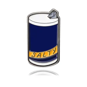 Salty Girl Pins, Enamel Hat Pins for Backpacks Brooches and Pins for Girls as My Social Funny Pins, Black Pins as Cute Pins for Bags Clothes for Women