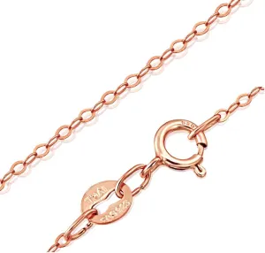 SEA OF ICE Sterling Silver 1mm Super Thin Delicate Flat Cable Chain Necklace, 14-36 inch