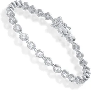 SHKA Tennis Bracelets for Women, Sterling Silver Diamond Bracelets for Women 925 Prime Jewelry, Rose Gold Dainty Bracelet for Women Trendy 6.75-7.25 Inch
