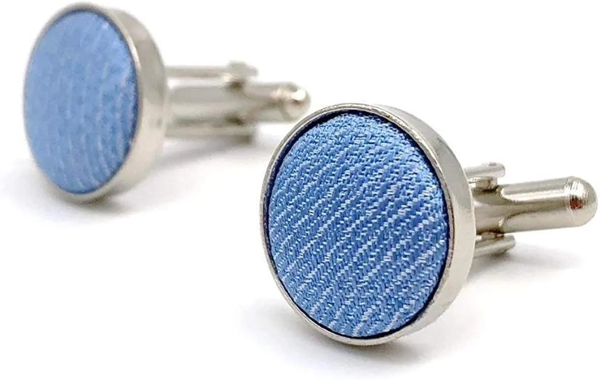 Shlax&Wing Solid Color Light Blue Cufflinks
