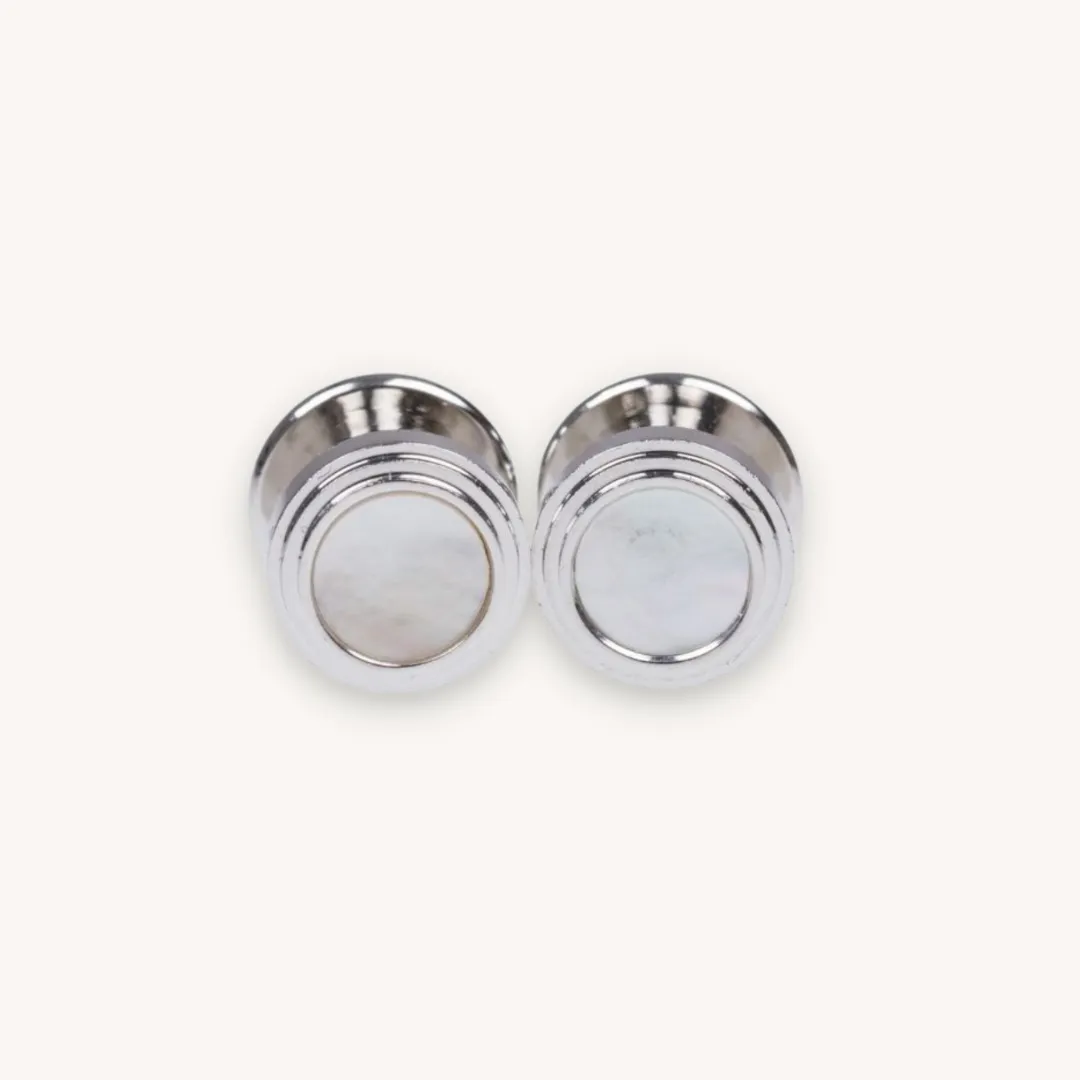 Silver Pearl Stone Studset