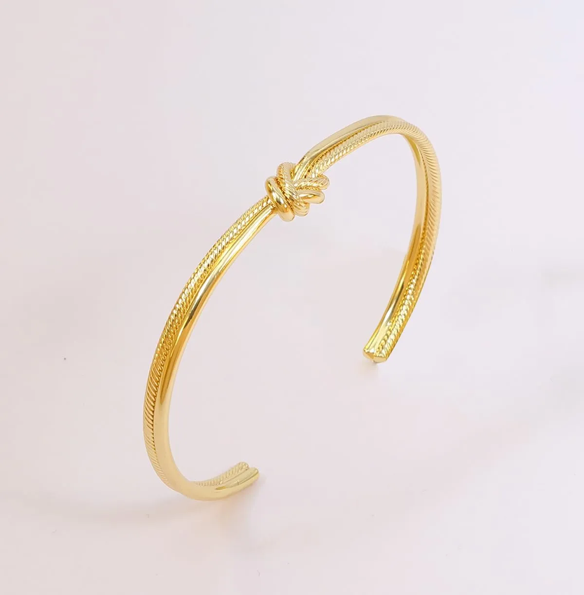 Simple Knot Love Knot Bangle Adjustable Open Cuffs Bracelet for Women Tie the Knot Bangle
