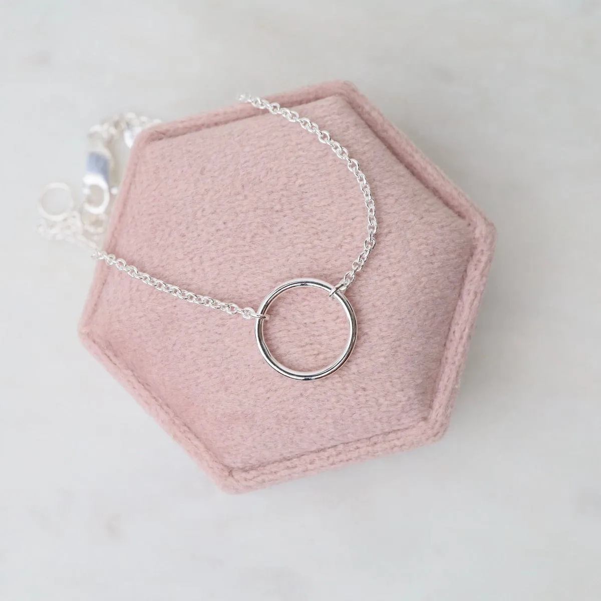 Small Circle Bracelet - Sterling Silver
