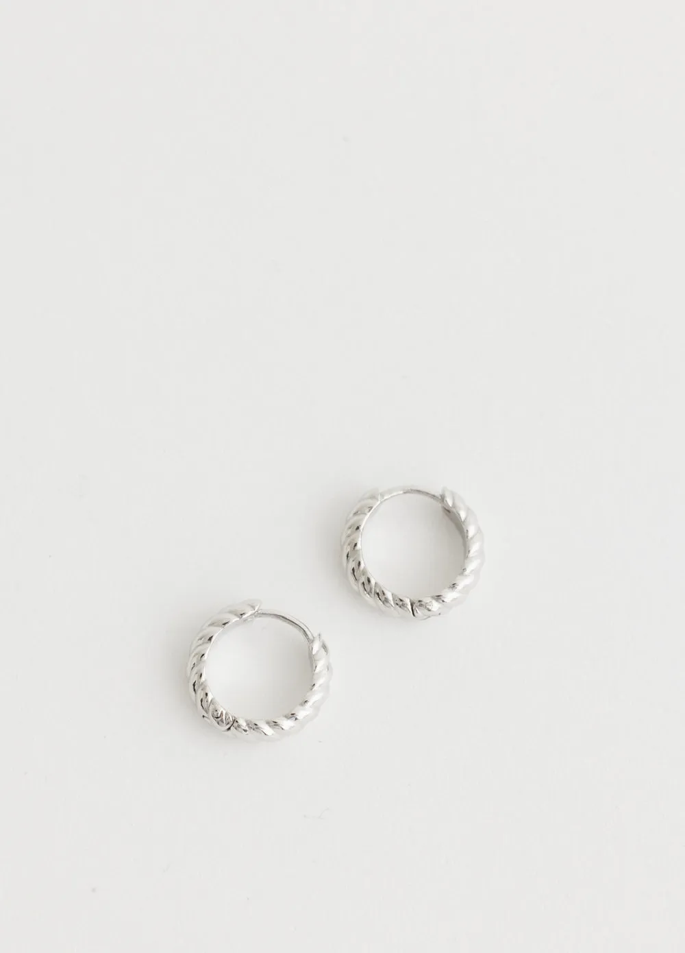 Small Twist Hoop Earrings
