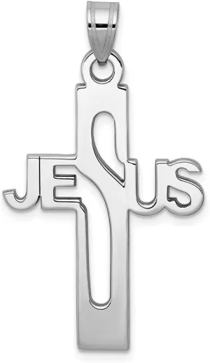 Sonia Jewels Real 925 Sterling Silver Jesus Cross Large Pendant Charm
