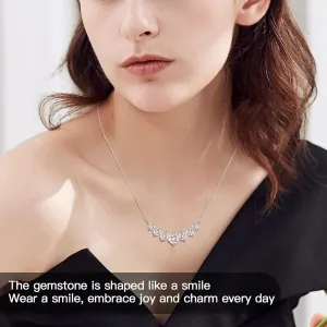 Sparkling 1.7ct/2.8ct/5ct Zircon Necklaces for Women, 925 Sterling Silver Fine Jewelry, Ideal Birthday Anniversary Mother' s for Women Wife Mom Girlfriend