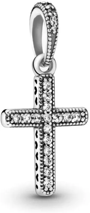 Sparkling Cross Pendant Charm 925 Sterling Silver Pendant,Jewelry Beads Gifts for Women Bracelet&Necklace A0134