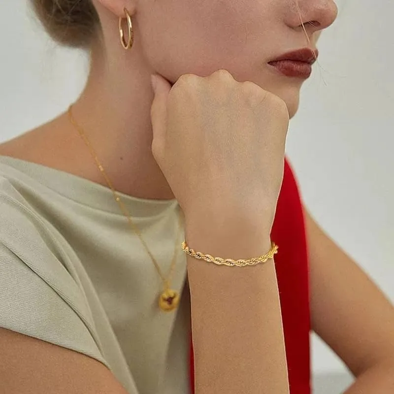 Sparkling/Rope/Box Bracelet for Women Men 2mm 2.5mm 3mm 5mm Diamond-Cut Silver/Gold Sparkling/Box/Rope Chain Bracelet for Gril 6.5/7/7.5/8/8.5/9 Inch