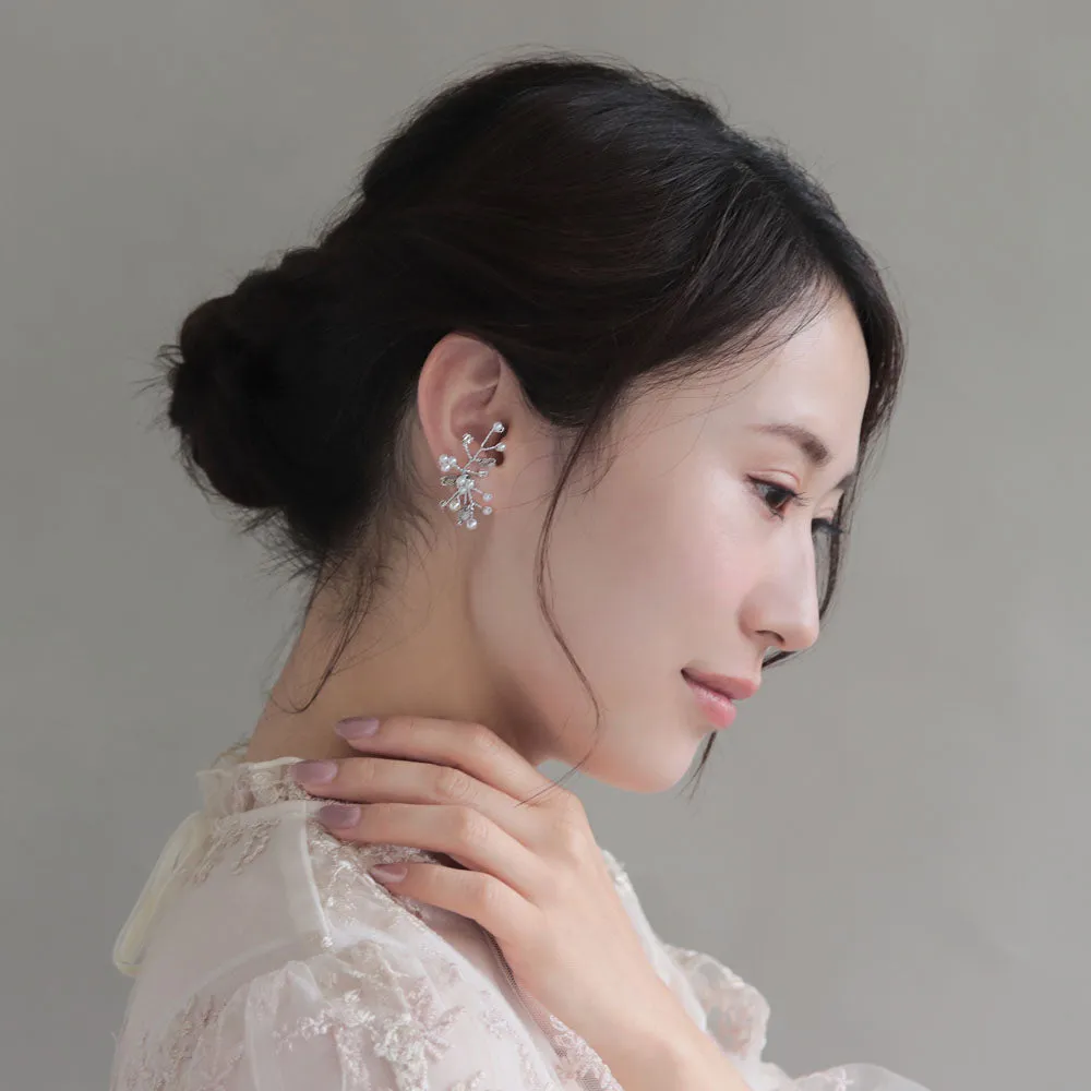Spray Statement Clip On Earrings