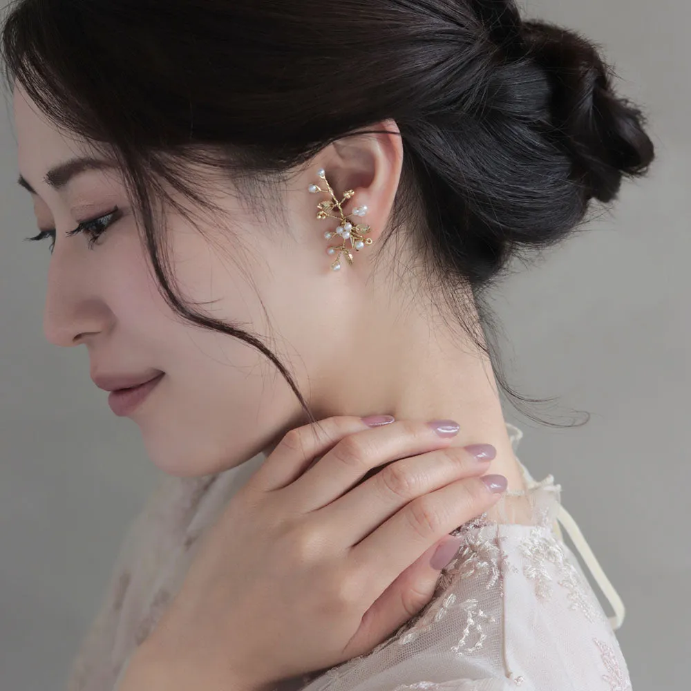 Spray Statement Clip On Earrings