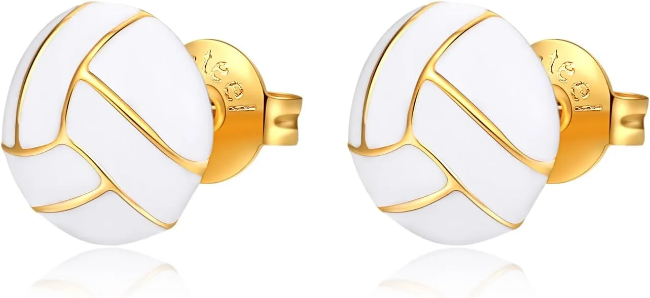 Stainless Steel Sports Earring for Women Hypoallergenic Basketball Soccer Volleyball Jewelry