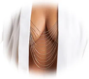 Summer Multi-Layer Metal Harness Tassel Shoulder & Bikini Beach Bra Bridal Wedding Necklace for Women