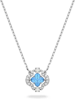 SWAROVSKI Sparkling Dance Necklace and Bracelet Jewelry Collection, Blue Crystals, Clear Crystals