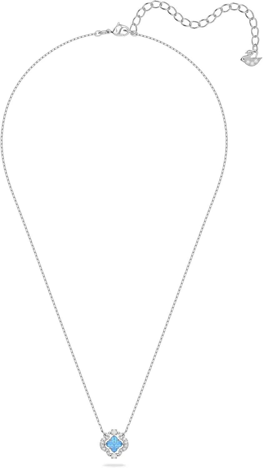 SWAROVSKI Sparkling Dance Necklace and Bracelet Jewelry Collection, Blue Crystals, Clear Crystals