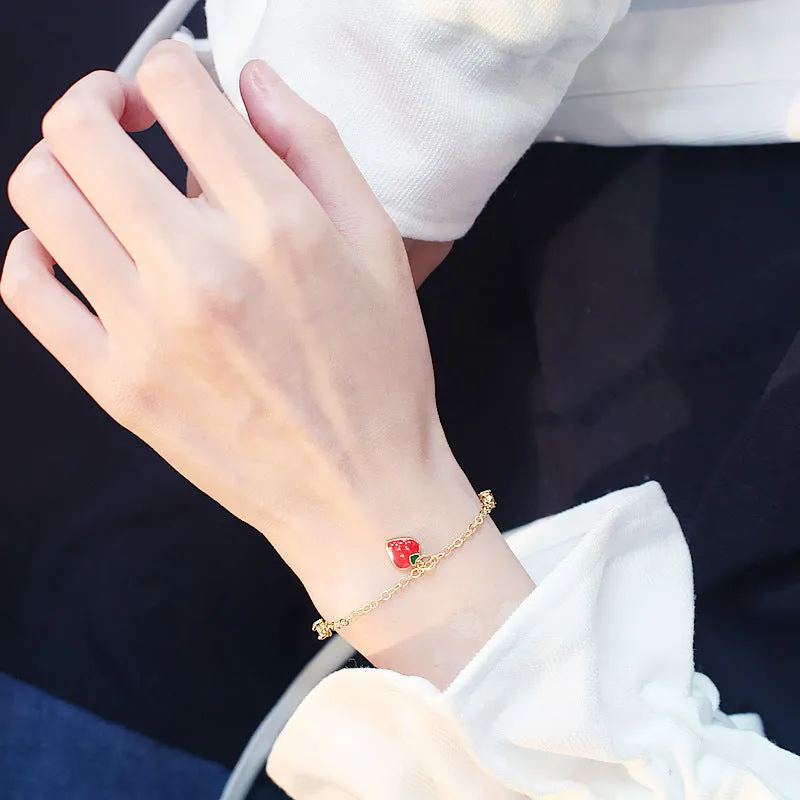 Sweet Love Zircon Strawberry Bracelet