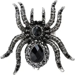Szxc Women's Spider Pin Brooch & Pendant 2-in-1, Halloween Costume Accessories Jewelry
