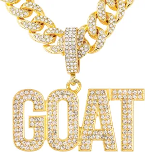 Techno Pave Men's Iced-Out Pendant Necklace  24-Inch Chain, Hip-Hop Streetwear Jewelry