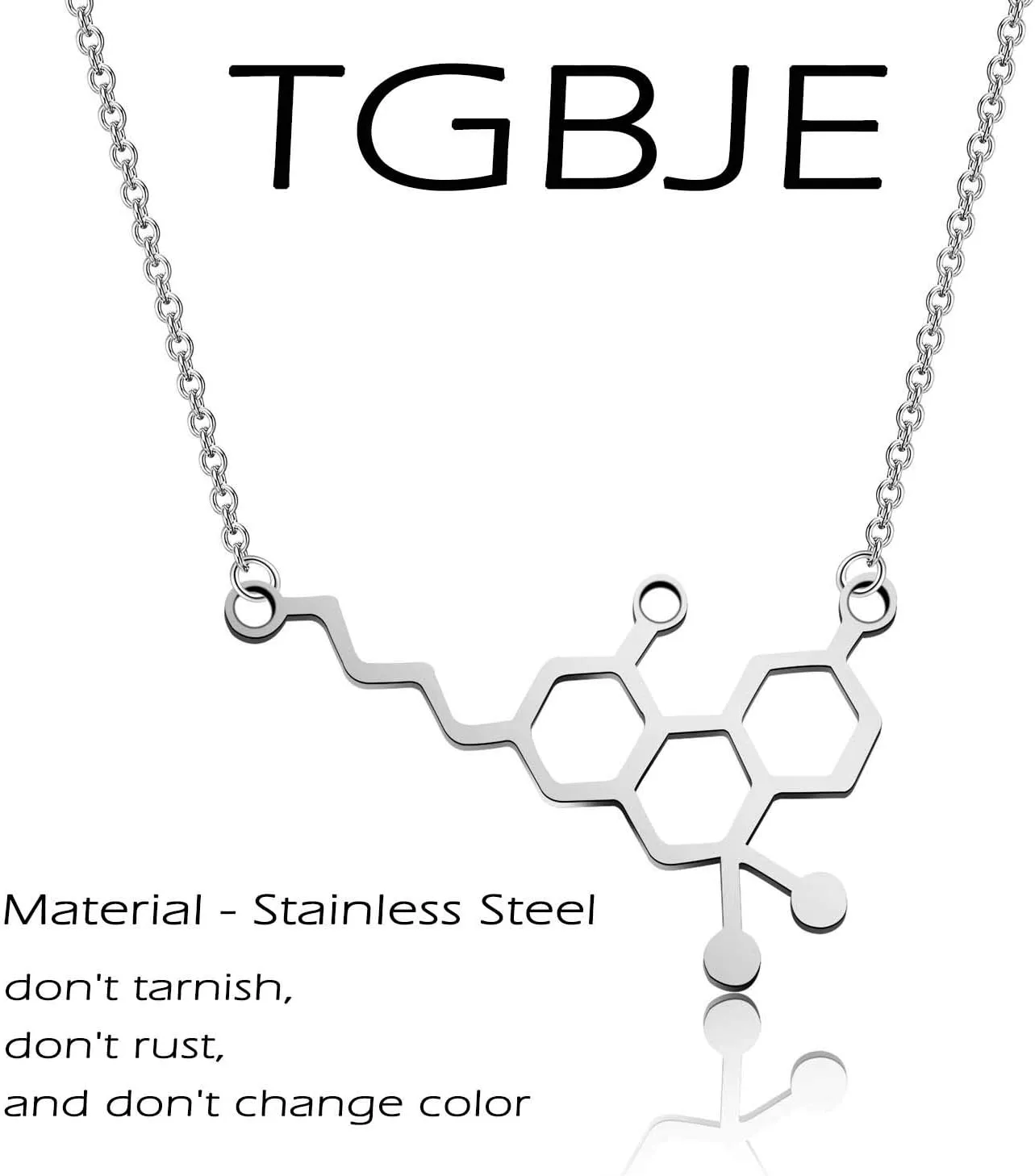 TGBJE THC Molecule Necklace CBD Necklace Pot Lovers Gift Cannabis 420 Science Chemistry
