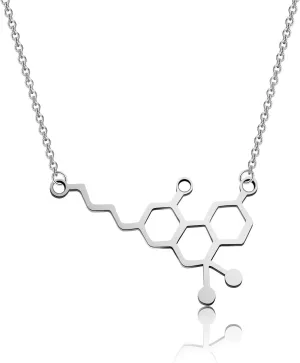 TGBJE THC Molecule Necklace CBD Necklace Pot Lovers Gift Cannabis 420 Science Chemistry