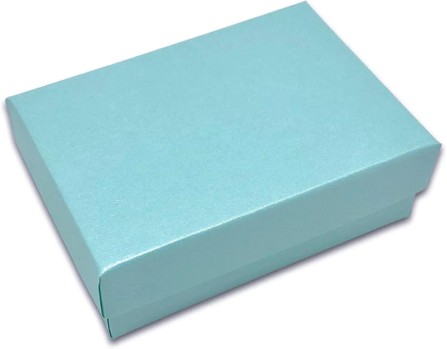 TheDisplayGuys - 25-Pack #32 Cotton Filled Cardboard Paper Jewelry Boxes Gift Case - Pearl Teal (3.3" x 2.3" x 1.0") - for Shipping or Storage