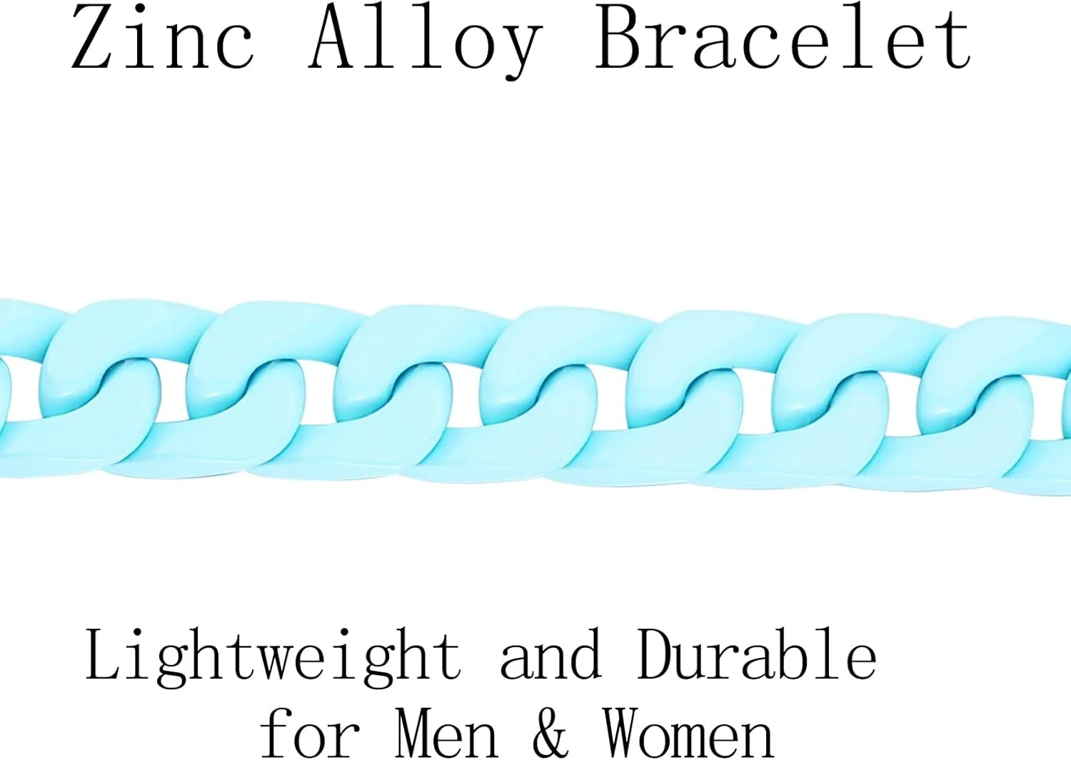 Thick Enamel Cuban Link Bracelet for Men Women,Alloy Light Weight Chunky Colorful Preppy Bracelets,Hip Hop Urban Street-Wear Jewelry
