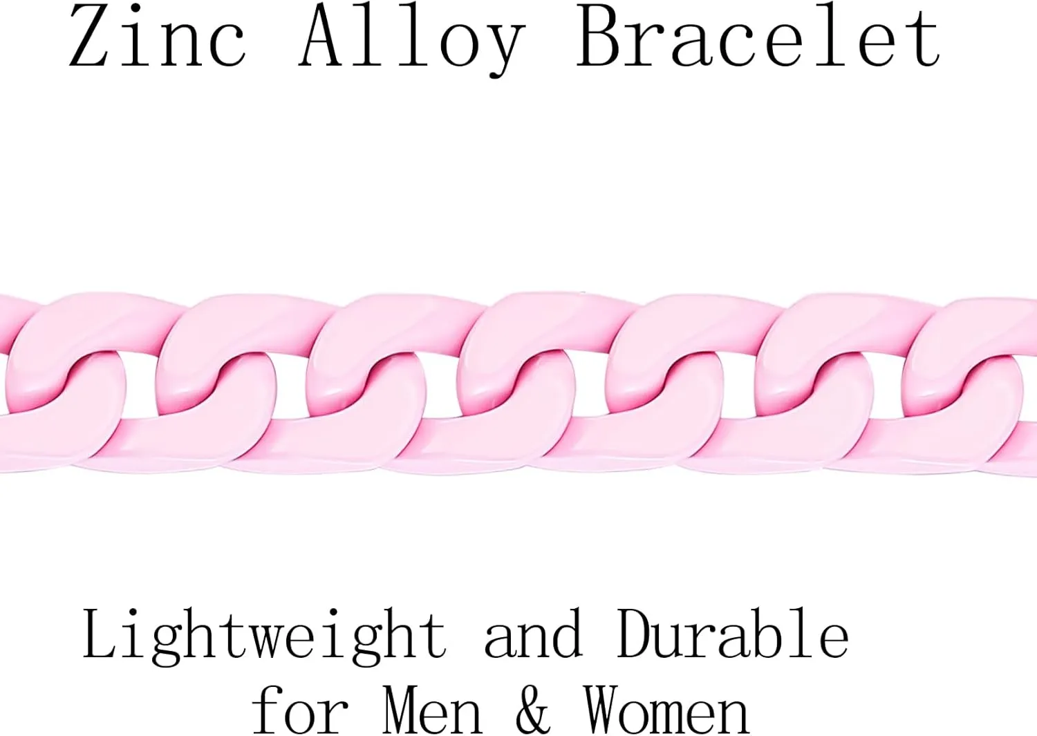 Thick Enamel Cuban Link Bracelet for Men Women,Alloy Light Weight Chunky Colorful Preppy Bracelets,Hip Hop Urban Street-Wear Jewelry