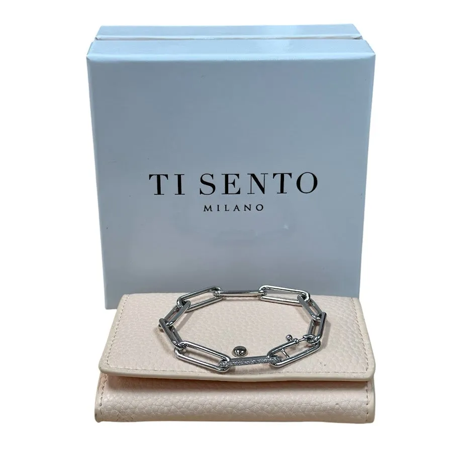 Ti Sento Sterling Silver Paperclip Milano Chain Bracelet