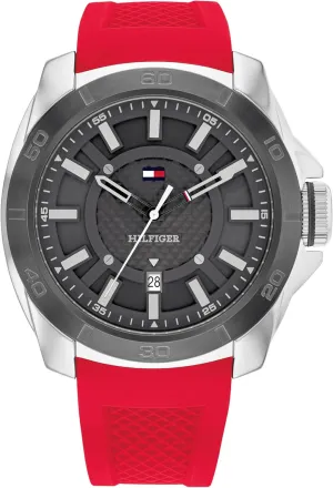 Tommy Hilfiger Windsurf Men's 3H Quartz Watch - Premium Fashion Timepiece with Durable Silicone - Water Resistant Up to 5 ATM/50 Meters | 49mm (Model 1792135)