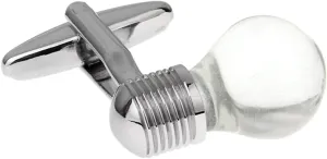 Transparent Bright Light Lamp Bulb Cufflinks