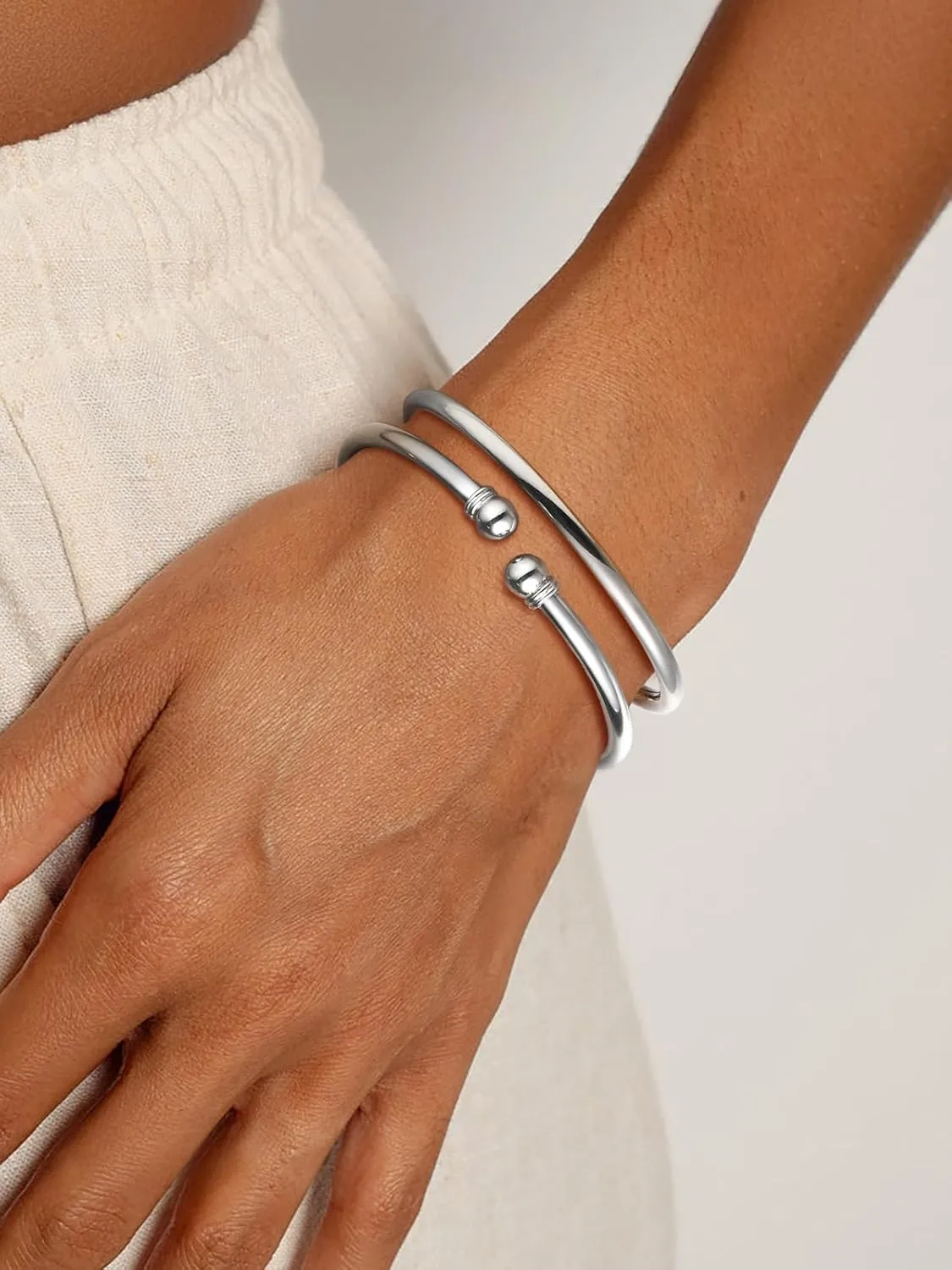 U7 Unisex Simple Cuff Bracelet 18K Real Gold Platinum Plated Fine Bracelets Fashion Jewelry Open Bangle Cuff Bracelets, Twisted or Heart Style
